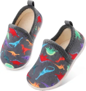 Lefflow Toddler Slippers Boys Girls House Shoes Slip on Baby Sock Shoes Lightweight Outdoor Walking Shoes