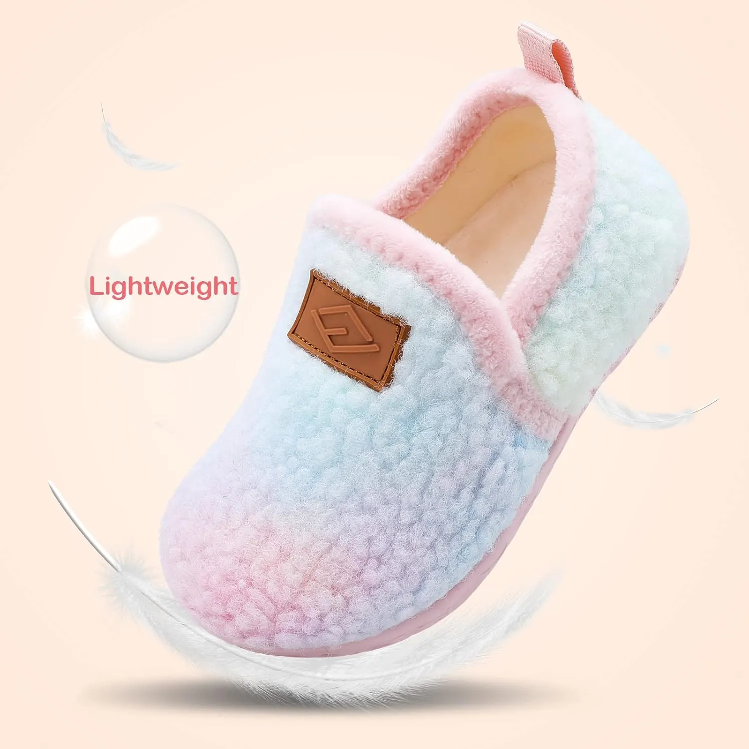 Lefflow Toddler Slippers Boys Girls House Shoes Slip on Baby Sock Shoes Lightweight Outdoor Walking Shoes