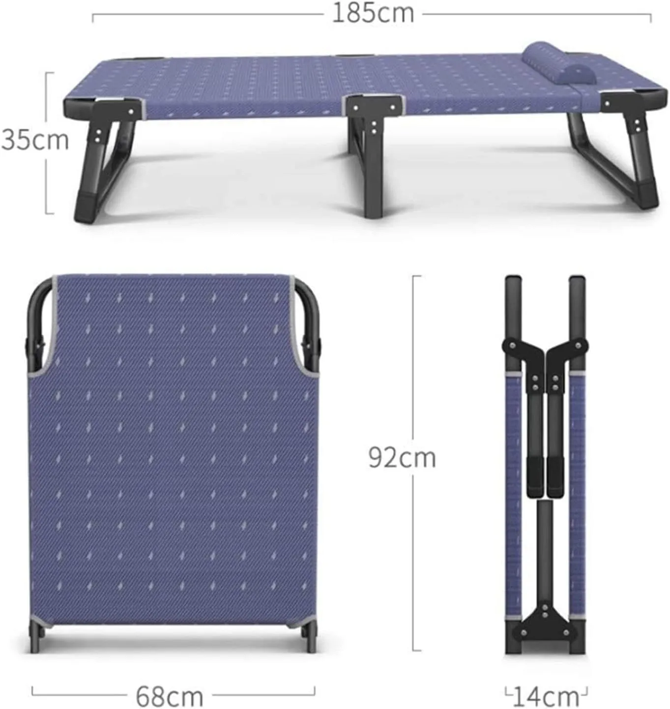 Lightweight Camping Chairs Loungers Folding Chair Folding Recliner with Cotton Pad and Pillows,Single Bed,Home Office Siesta Bed,Portable Outdoor Beach Sun Lounger/B