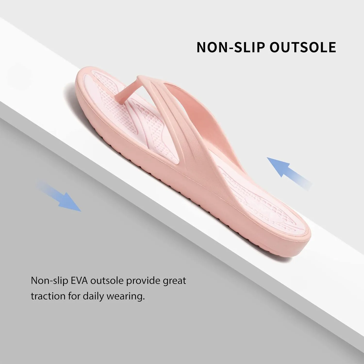 LM Women's Flip Flops Thong Sandals Casual Sandals Shower Shoes Beach Slippers Slides Slip on Water Shoes