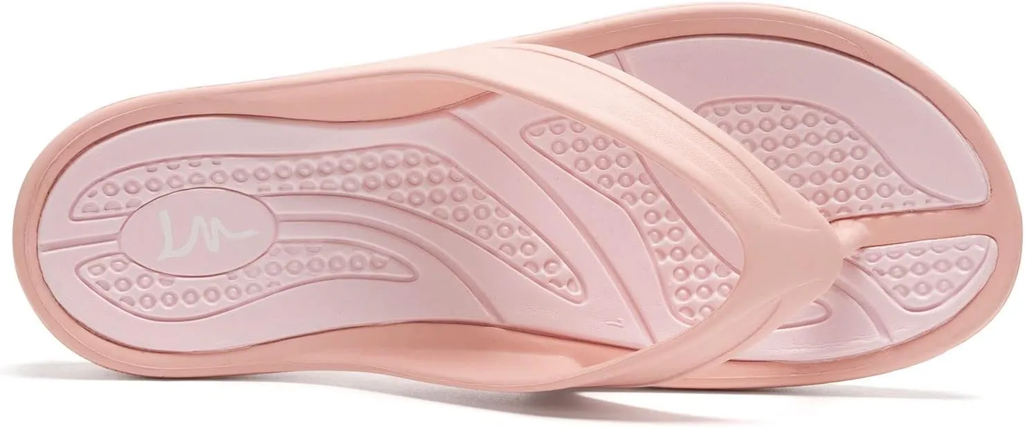 LM Women's Flip Flops Thong Sandals Casual Sandals Shower Shoes Beach Slippers Slides Slip on Water Shoes