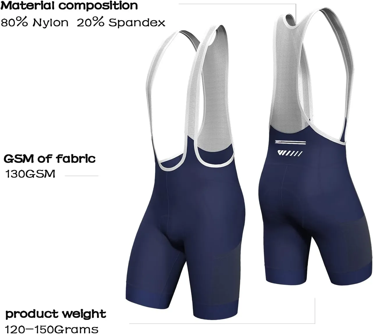 Logas Cycling Bib Shorts Men Cycling Shorts with Shoulder Straps Bike Biking Bibs with 4D Padding Breathable Quick-Dry