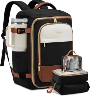 LOVEVOOK 40L Travel Backpack for Women, TSA Approved Carry On Backpack with 3 Packing Cubes, Personal Item Bag Fits 17" Laptop, Water-resistant Travel Carry On Bag for Women