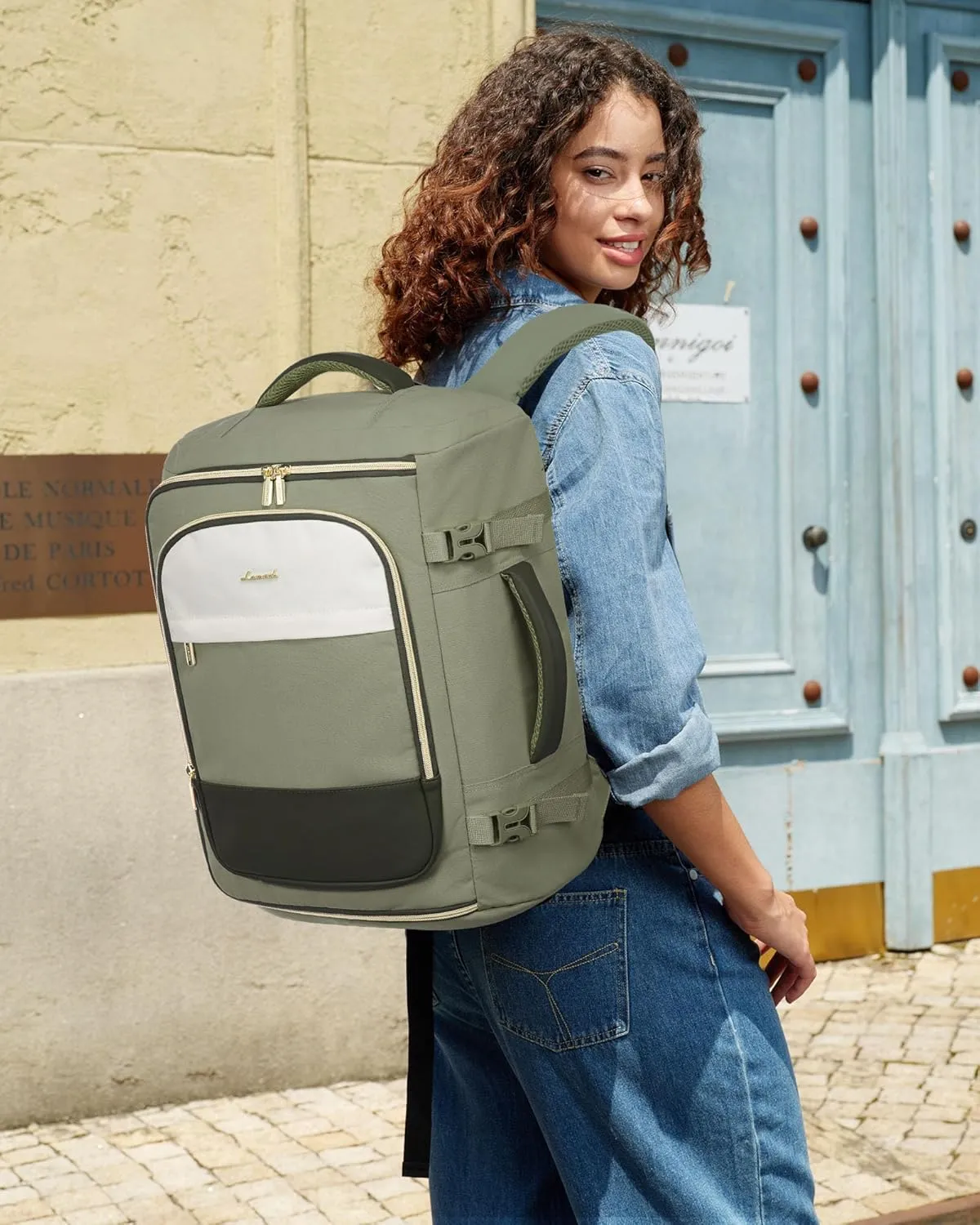 LOVEVOOK Large Travel Backpack for Women, 40L TSA Approved Backpack with 3 Packing Cubes, Personal Item Bag Fits 17" Laptop, Water-resistant Travel Carry On Bag for Women