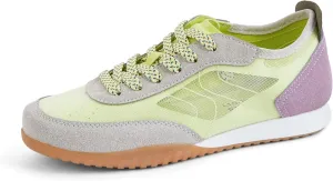 LUCKY STEP Women's Mesh Fashion Sneaker Colorblock Breathable Retro Lace-up Stylish Lifestyle Trendy Casual Walking Shoes