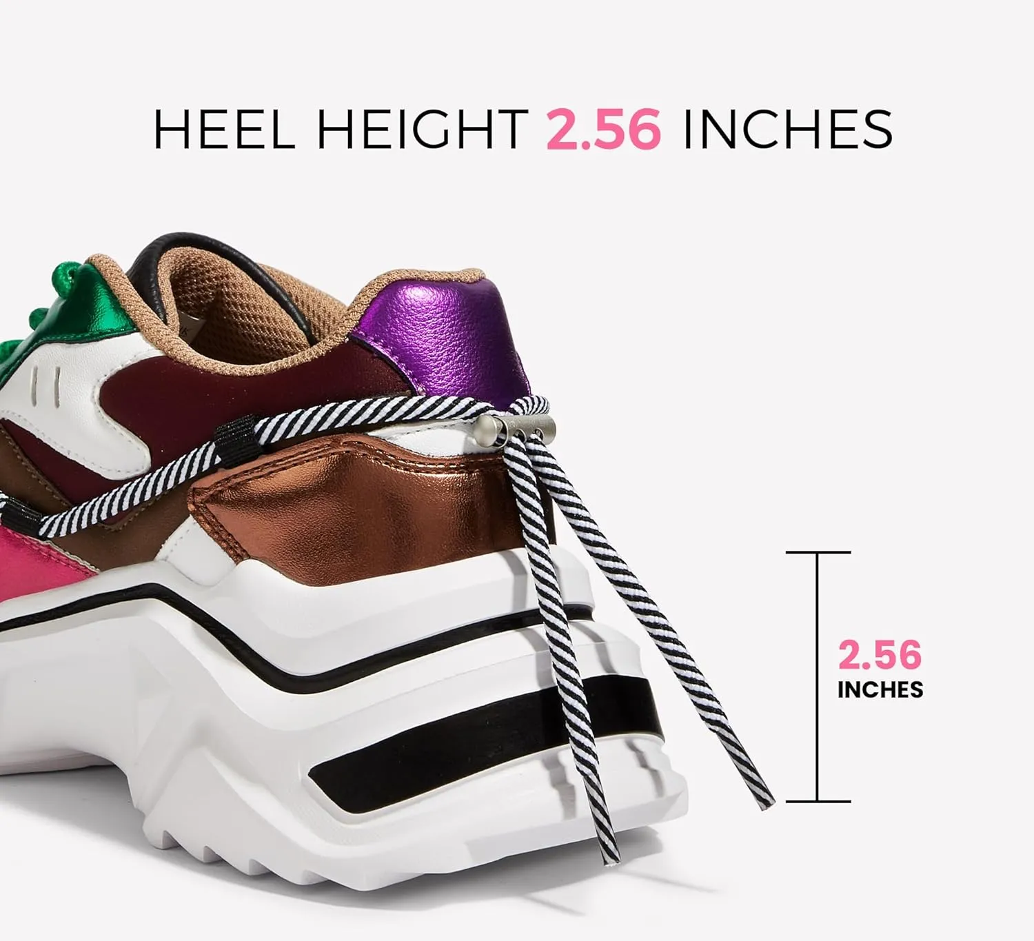 LUCKY STEP Women's Platform Colorful Fashion Sneakers Retro Colorblock Stylish Cute Chunky Dad Walking Shoes