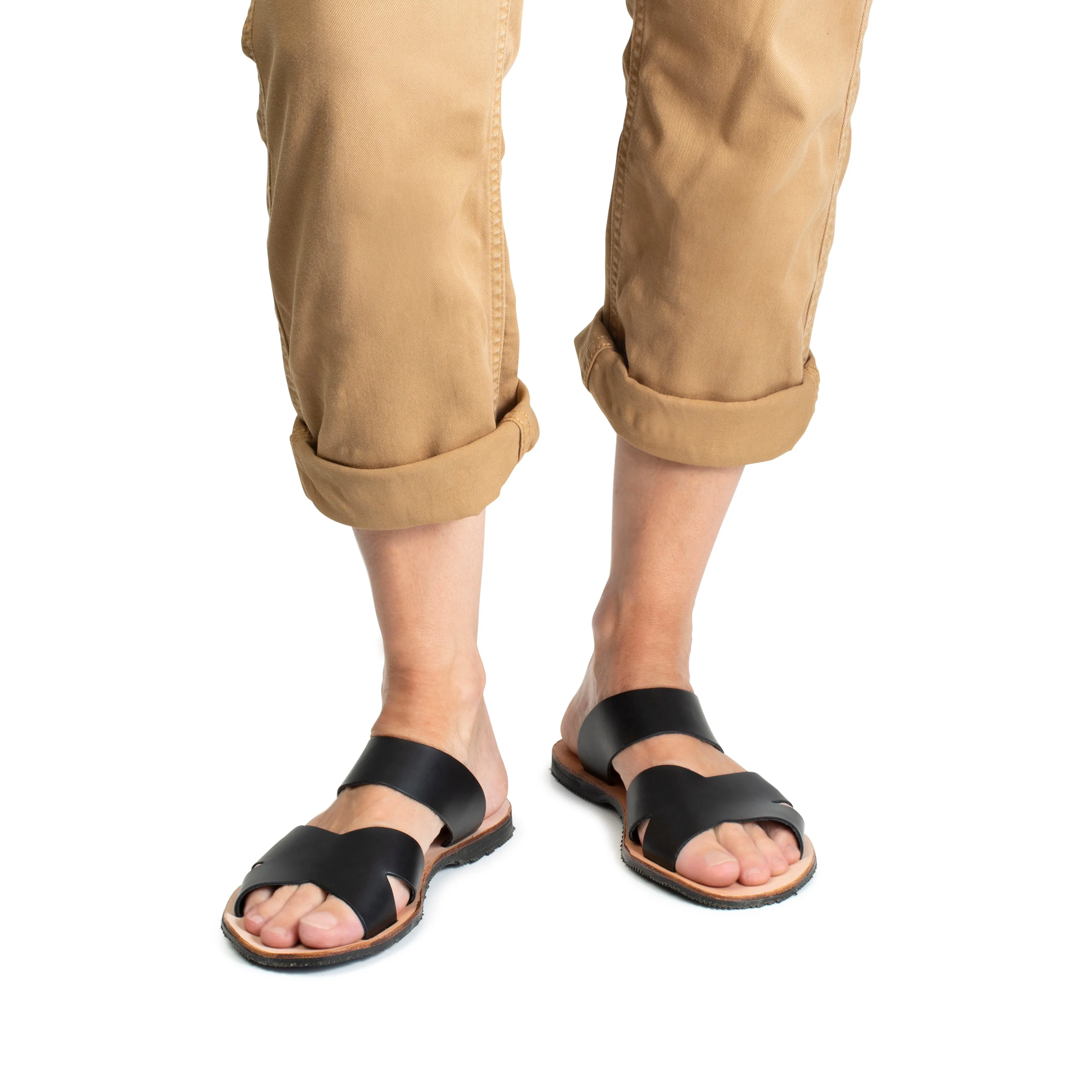 Mabel Leather Sandal - Black
