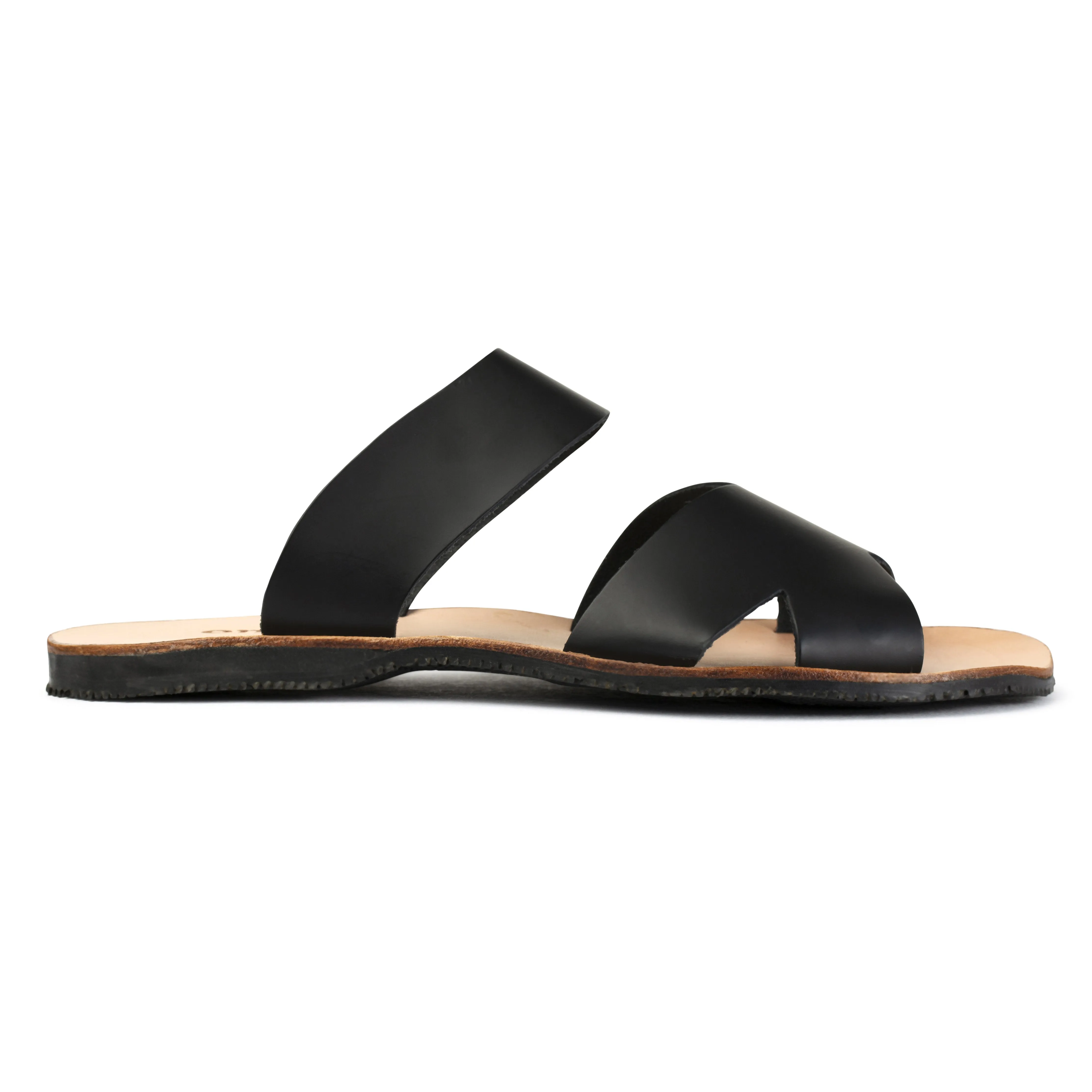 Mabel Leather Sandal - Black