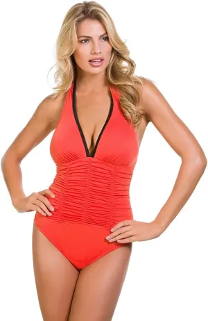 Magicsuit Women's Solids Kara One-Piece Flamingo Swimsuit 10