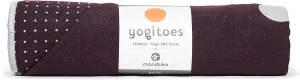 Manduka Yogitoes Yoga Towel – Rubber Grip Dots Non-Slip Bottom, Quick Dry Fitness Towel for Hot Yoga, Pilates, Exercise
