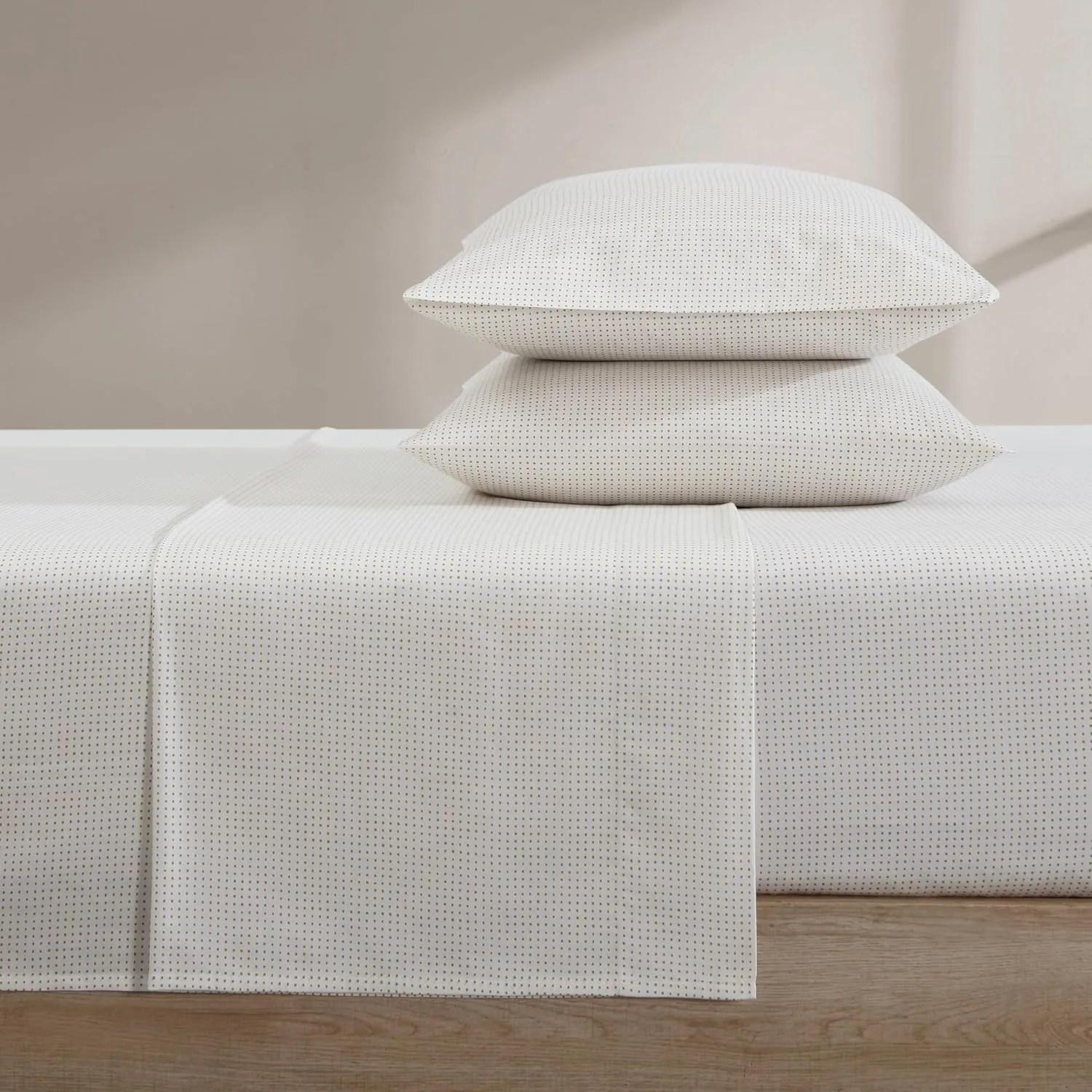MARIMEKKO - King Sheets, Organic Cotton Bedding Set, Luxuriously Soft & Smooth Home Decor, GOTS Certified (Muru Beige, King)