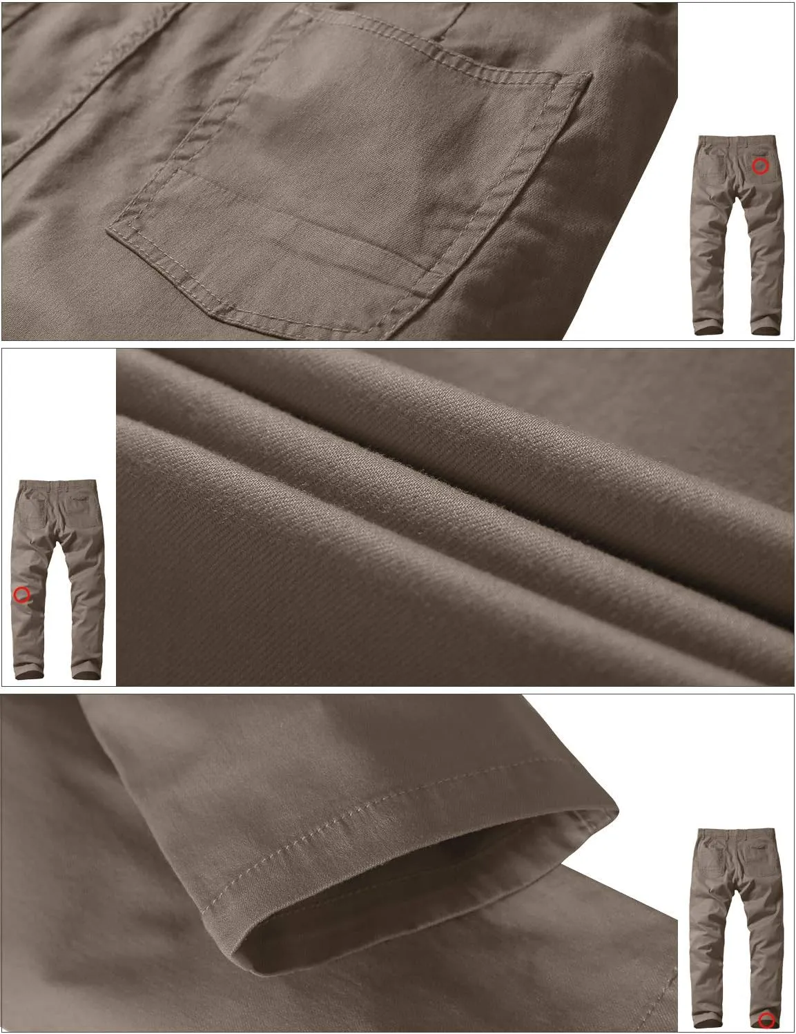 Match Men's Slim Tapered Stretchy Casual Pants #8105
