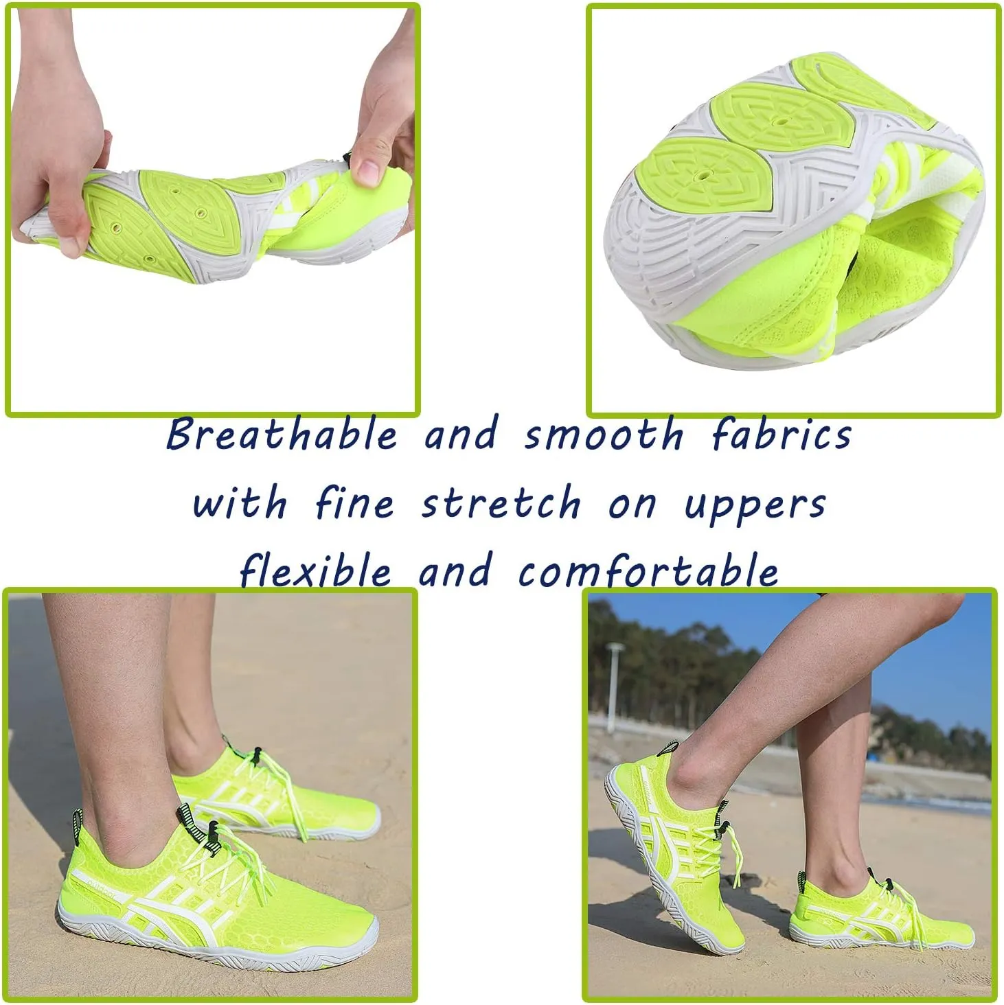 Men Women Water Sports Shoes Slip-on Quick Dry Aqua Swim Shoes for Pool Beach Surf Walking Water Park