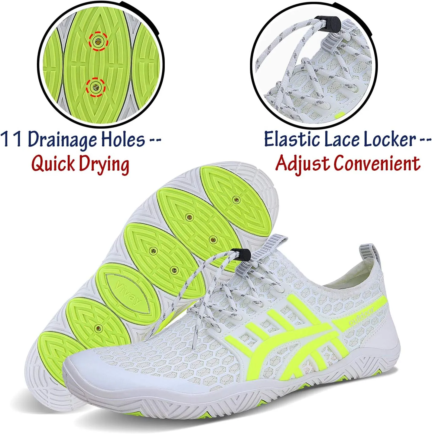 Men Women Water Sports Shoes Slip-on Quick Dry Aqua Swim Shoes for Pool Beach Surf Walking Water Park