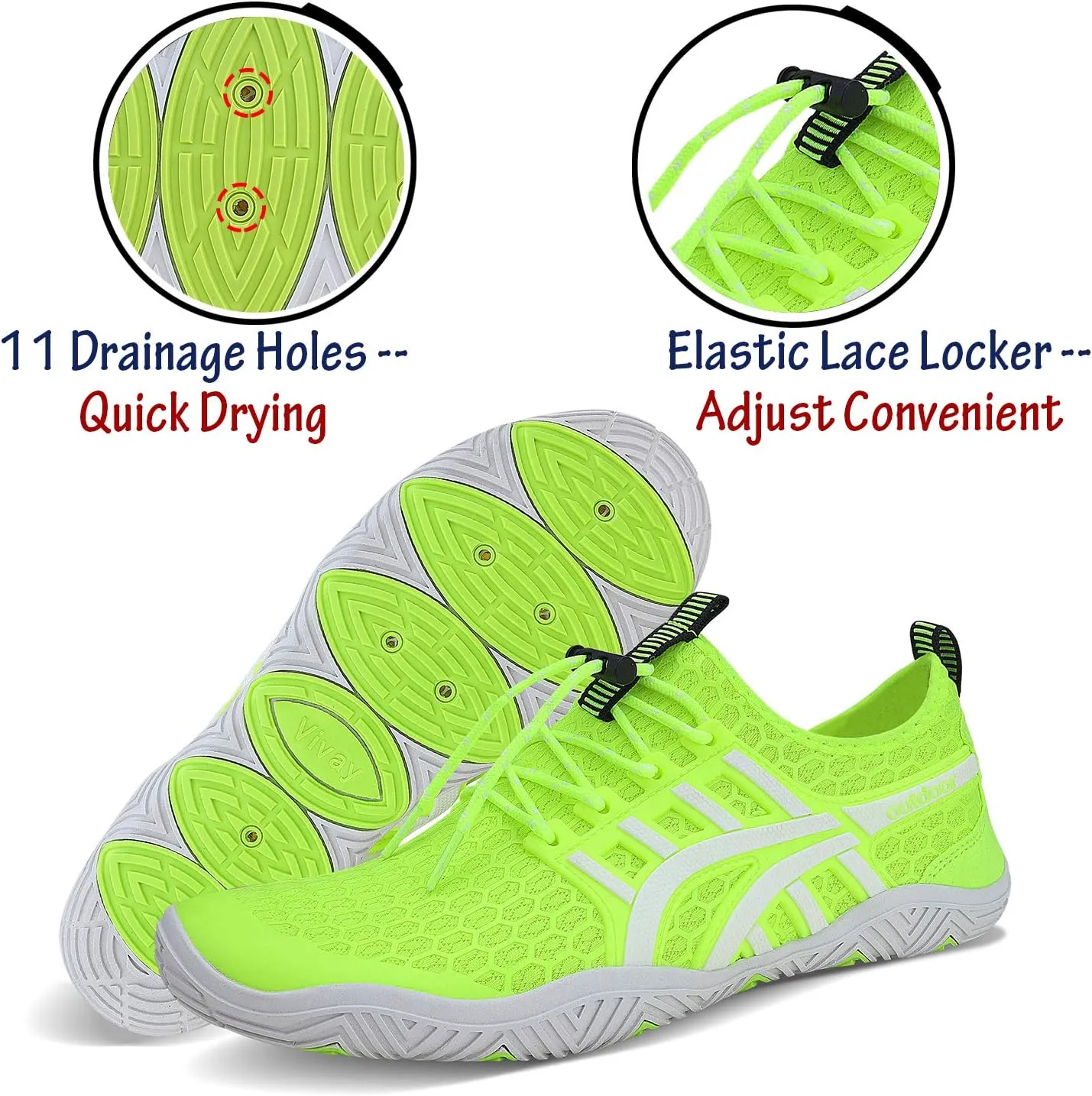 Men Women Water Sports Shoes Slip-on Quick Dry Aqua Swim Shoes for Pool Beach Surf Walking Water Park