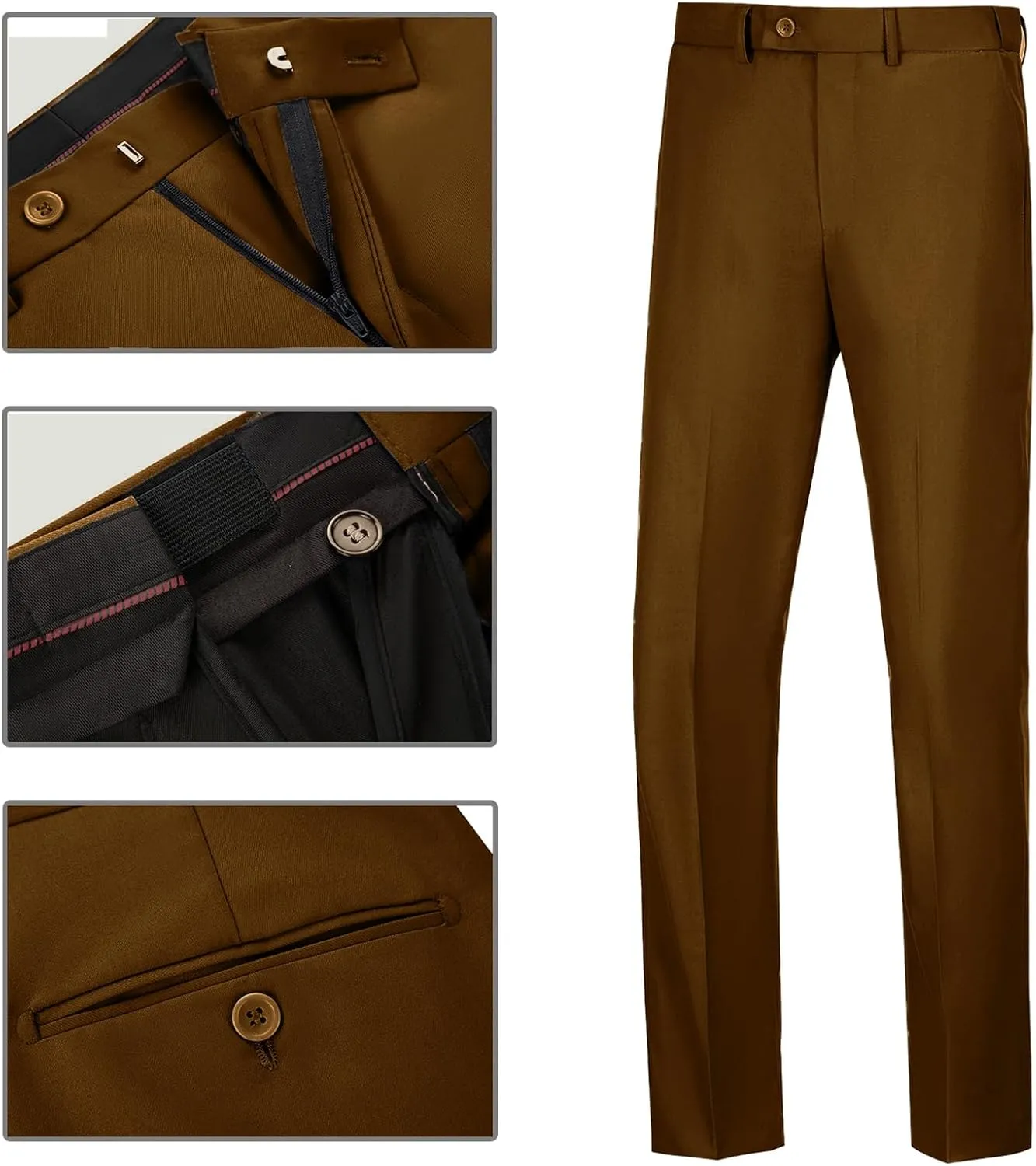 Mens 2 Piece Suit Slim Fit Business Wedding Party Tuxedo Dress Suits for Men Jacket and Pants Set