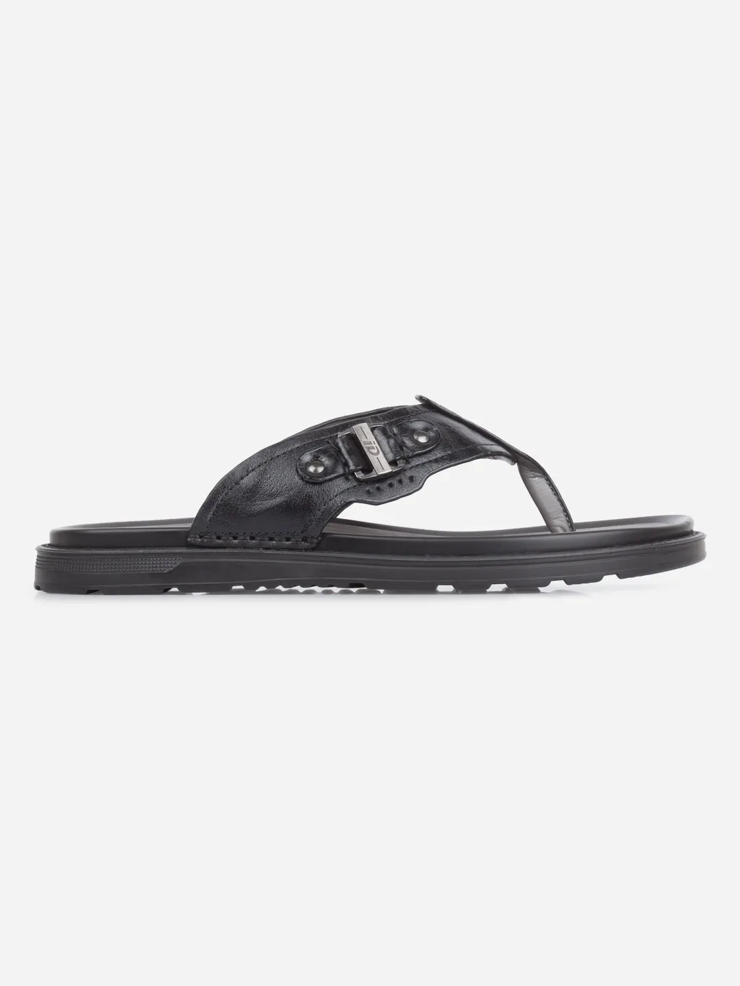 Men's Black Thong Sandal (ID4241)