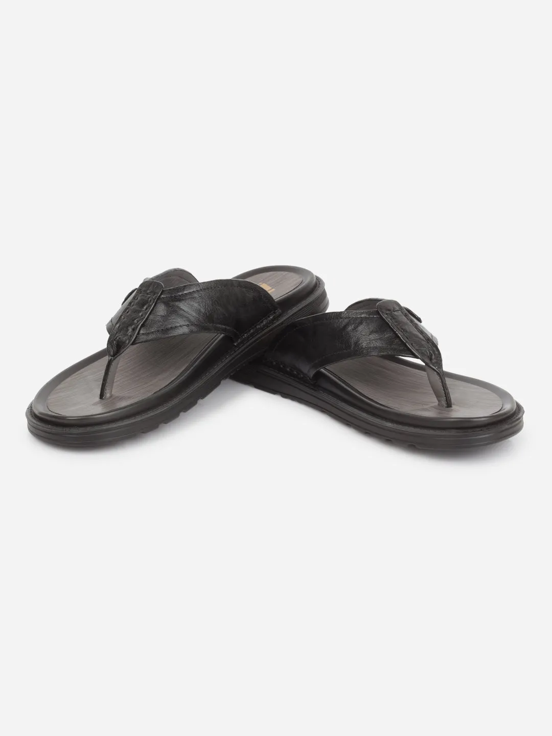 Men's Black Thong Sandal (ID4241)