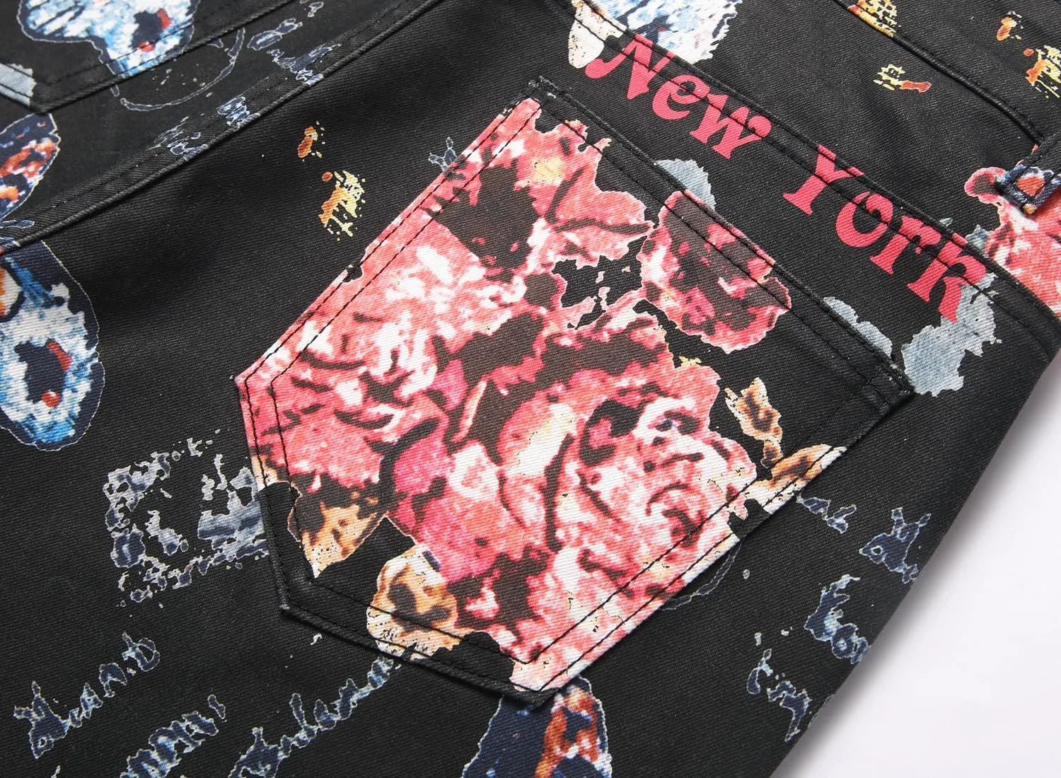 Men's Casual Stylish Straight Slim Fit Jeans Young Hiphop Skinny Denim Pants