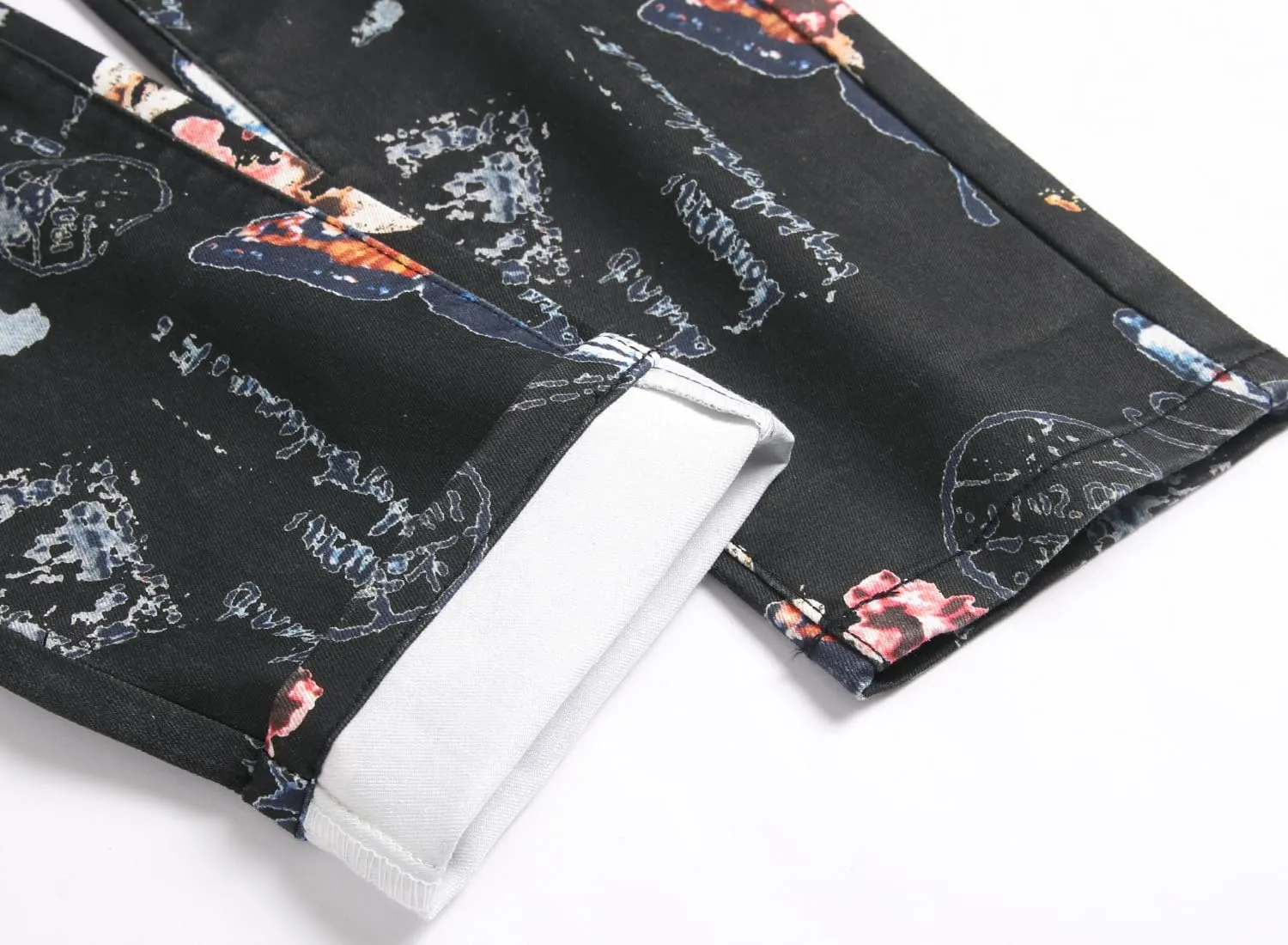 Men's Casual Stylish Straight Slim Fit Jeans Young Hiphop Skinny Denim Pants