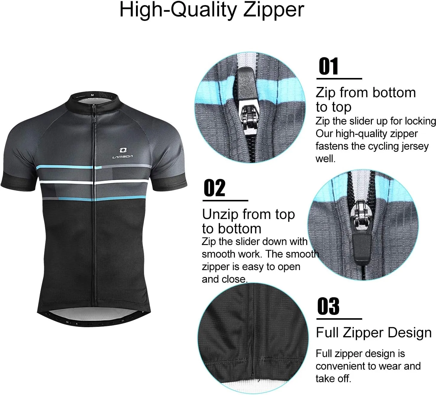 Men's Cycling Jersey Breathable Lightweight Bike Jersey Short Sleeve Quick Dry Moisture Wicking Biking Shirts