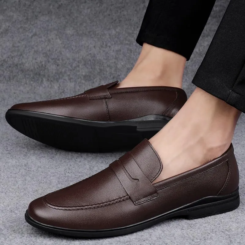 Men's Dress Oxford Pu Leather Tuxedo Slip-on Breathable Prom Wedding Anti-Slip Rubber Sole Casual Loafers