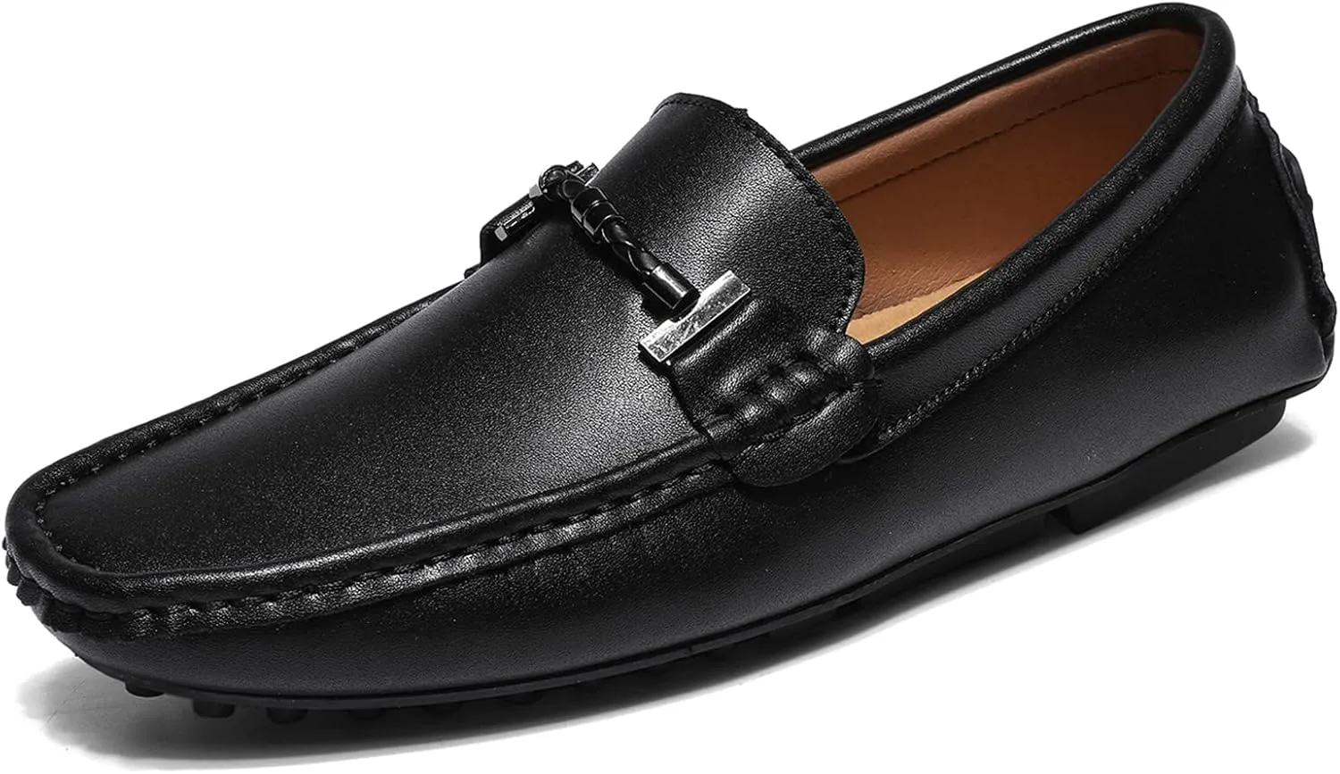 Men's Flat Penny Loafer Leather Slip on Dress Driving Moccasins Casual Shoes