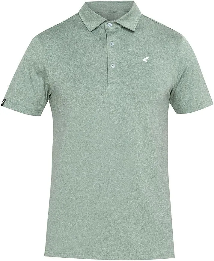 Mens Golf Polo Shirt Lightweight & Quick Dry UPF 50  Flat-Knit Collar Polo Shirts for Men (S, M, L, XL, XXL)- Dry Fit