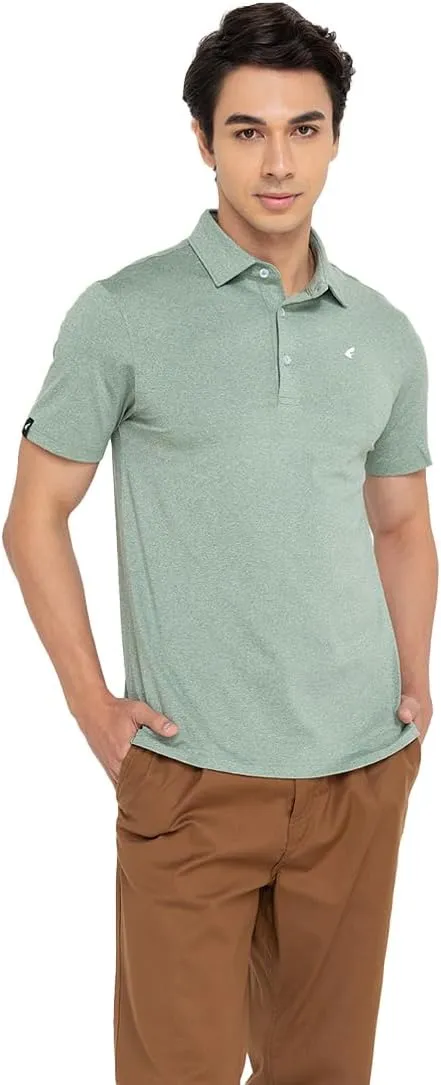 Mens Golf Polo Shirt Lightweight & Quick Dry UPF 50  Flat-Knit Collar Polo Shirts for Men (S, M, L, XL, XXL)- Dry Fit