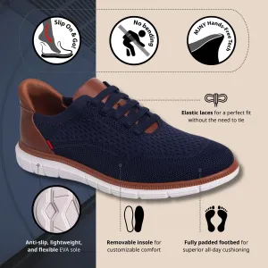 Mens Hands Free Slip On Casual Dress Sneakers Mesh Oxfords Comfortable Lightweight Breathable Walking Shoes