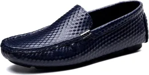 Men's Loafers & Slip-ons, Fashion Men Genuine Leather Shoes Slip On Boat Shoes For Men Male Leather Shoes Flats