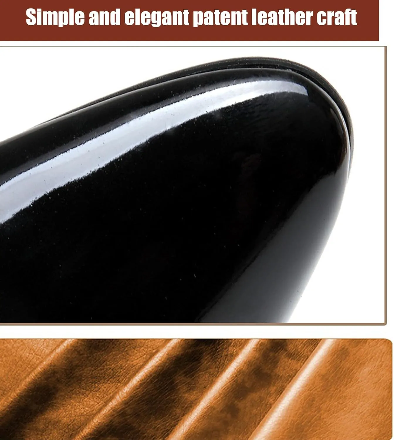 Men's Patent Leather Pointed Toe Dress Loafers, Elastic Band Low Heel Classic Luxury Tuxedo Shoes Business Formal Wedding Party Leather Shoes