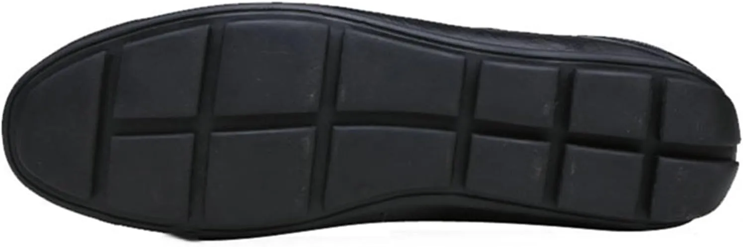 Men's Premium Genuine Leather Casual Slip on Loafers Breathable Driving Shoes Fashion Slipper