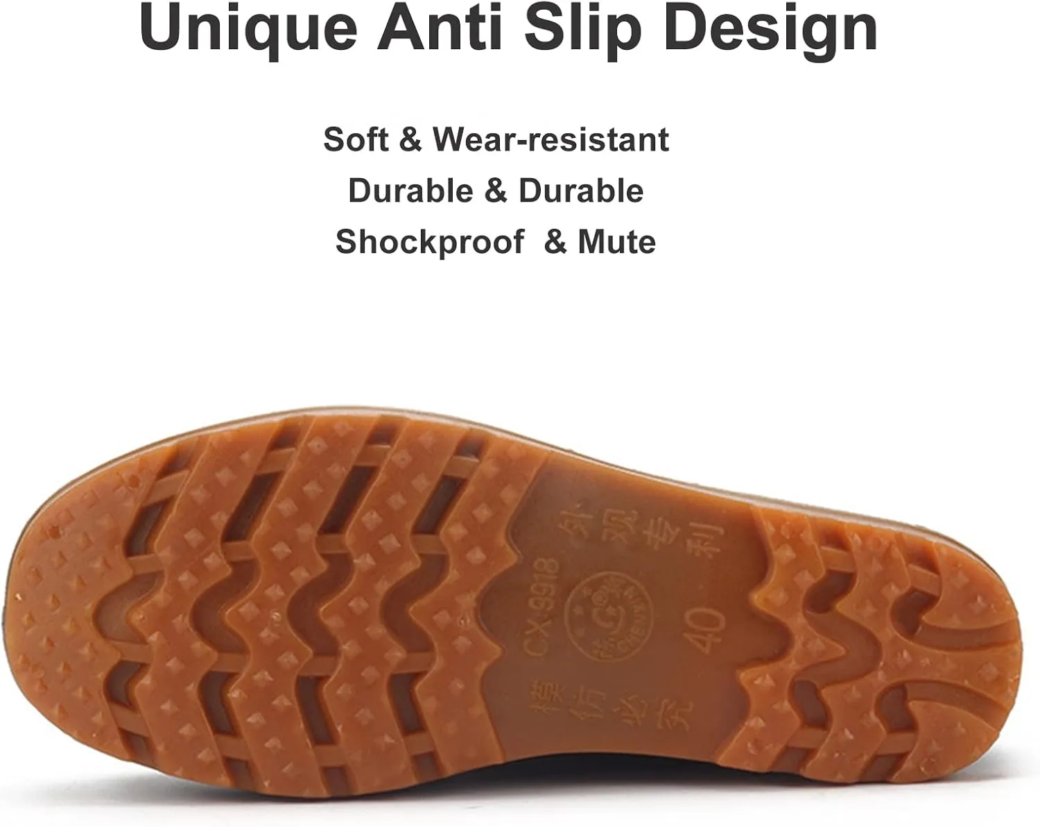 Mens Rain Boots Hardwearing Anti-skidding Patchwork Slip On Waterproof Non-Slip Plastic Cement Rain Boots Rain Ankle Boots