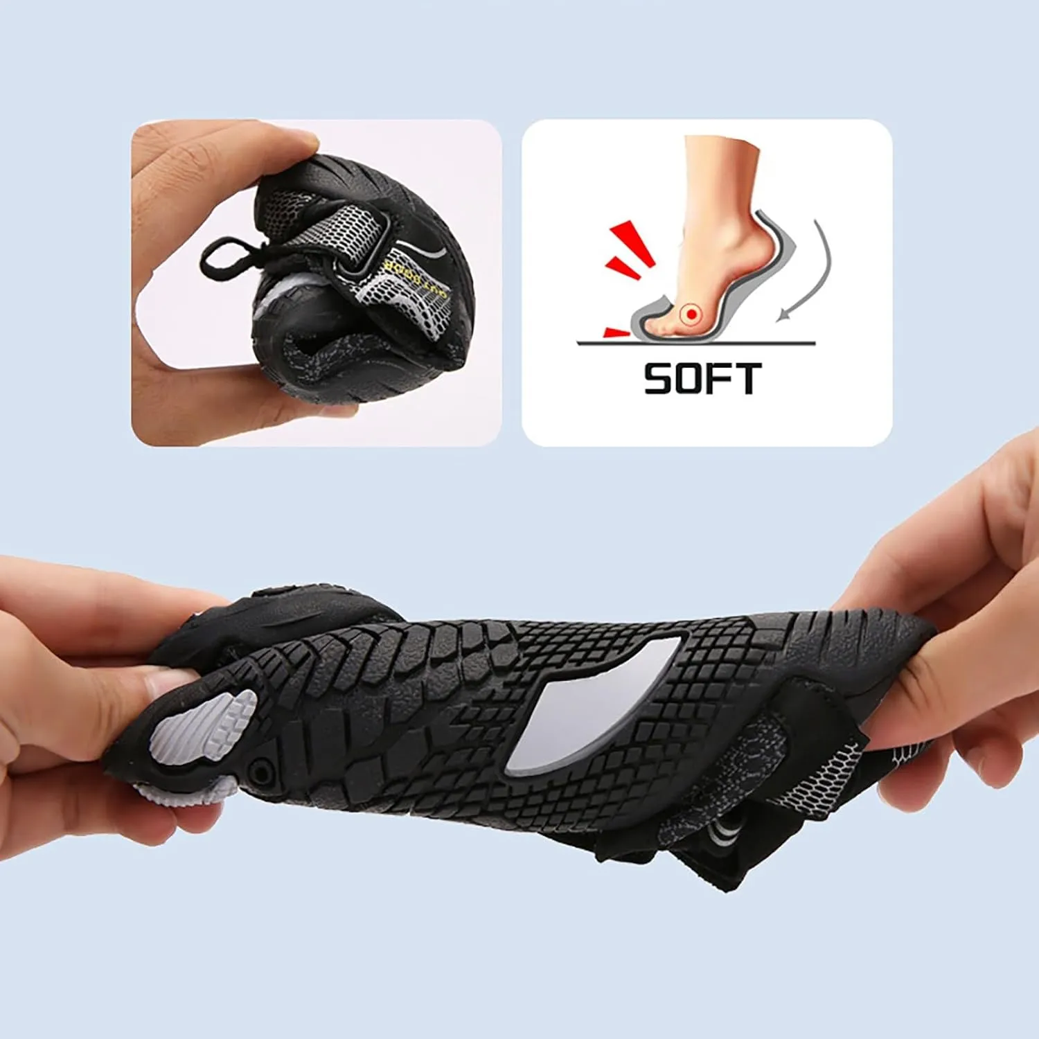 Mens Size 9 Shoes Water Resistant Slip on for Men Women Mens Barefoot Water Shoes Water Shoes Women Wide Slip on Soft Beach Shoes for Pool Hiking Training Outdoor Water Sports