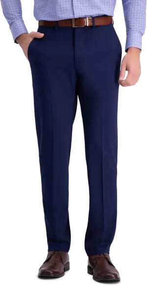 Men's Slim Fit Flat Front Super Flex Waistband Stretch Dress Pant