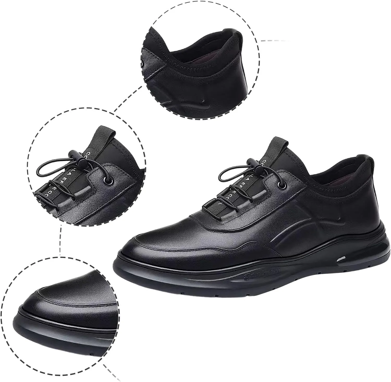 Men's Stylish Lightweight Sneakers Slip On Lightweight Breathable Fashion Sneaker Soft Flat Soled Elderly Shoes