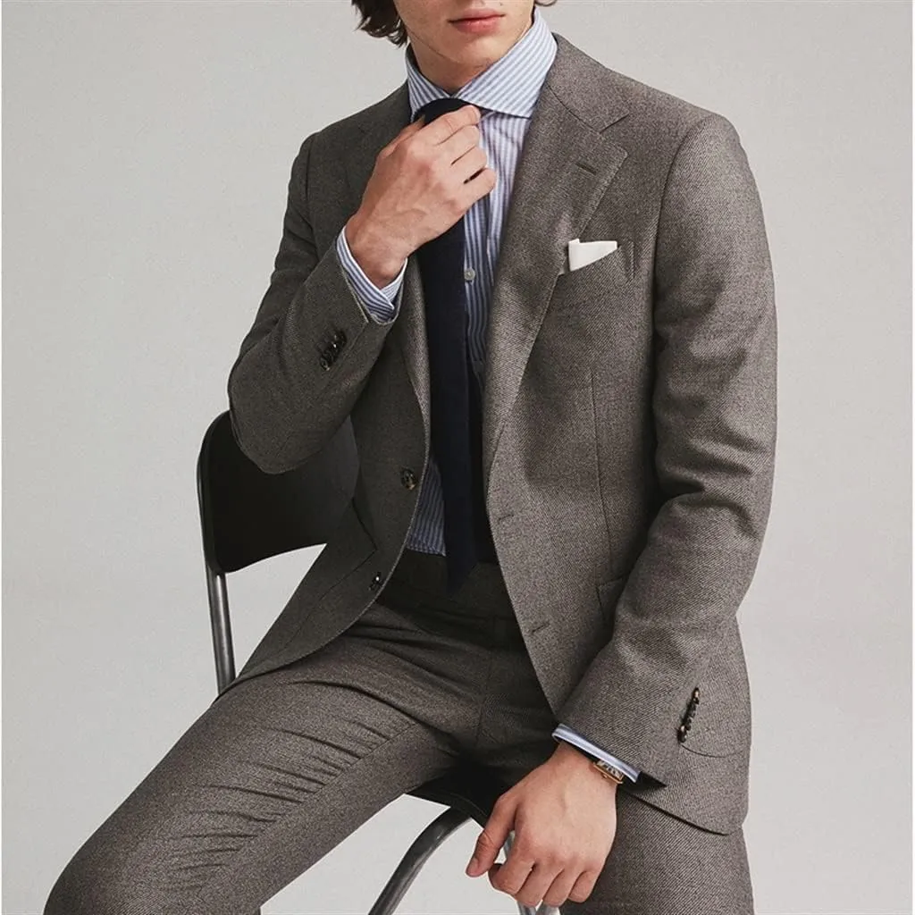 Men's Suit Set Business Formal Men Suits Casual Slim Groom Wedding Suits Jackets Separates Spring Autumn