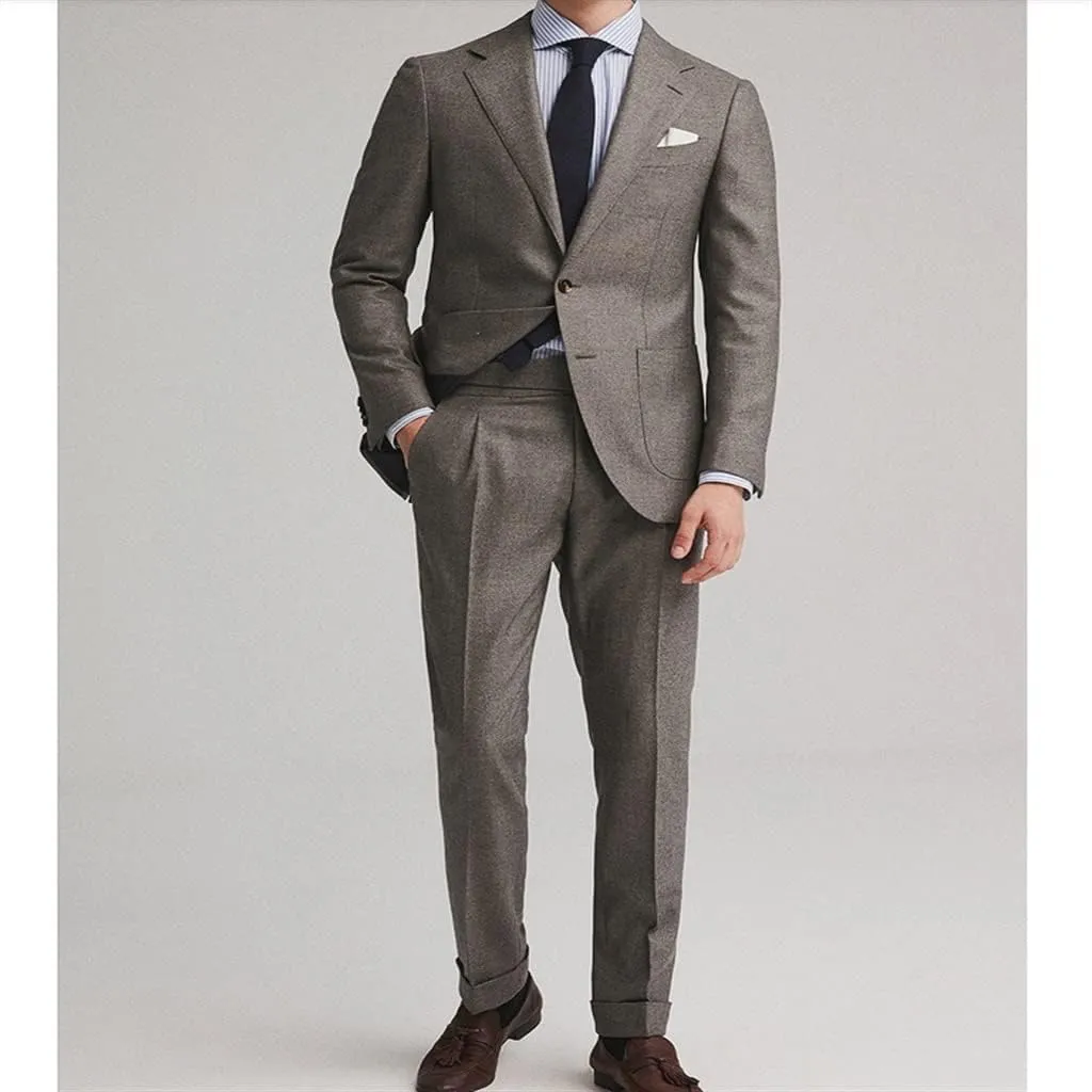 Men's Suit Set Business Formal Men Suits Casual Slim Groom Wedding Suits Jackets Separates Spring Autumn