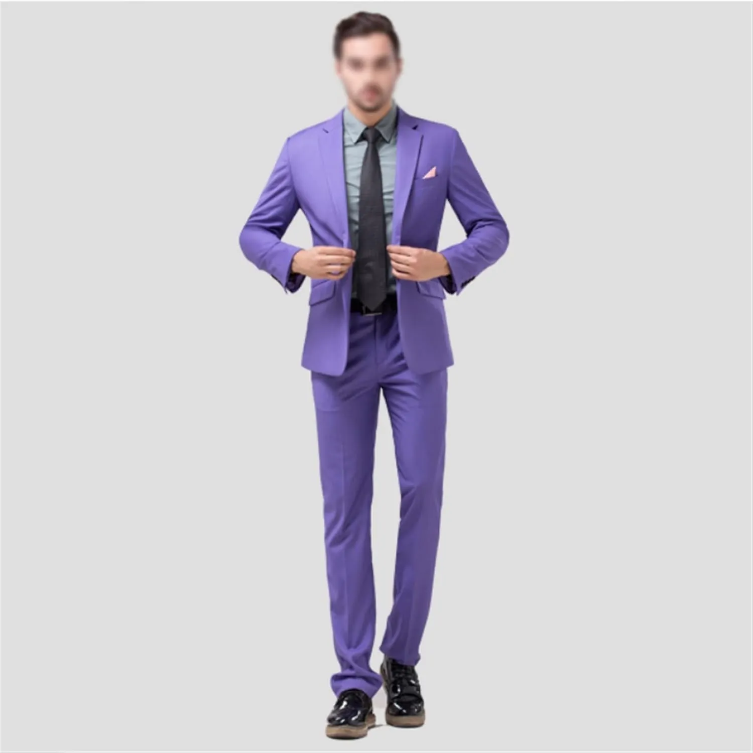Men's Suit Set Formal Suit Jacket Pants Men Suits Slim Business Tuxedo 2 Piece Suit Wedding Blazers(M Code)