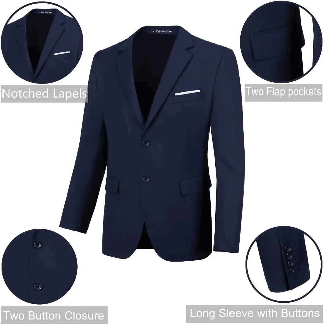 Mens Suits Slim Fit Prom Homecoming Suit for Men Wedding Business Tux Outfit 2 Piece Suit Jacket Blazer ＆Pants Set
