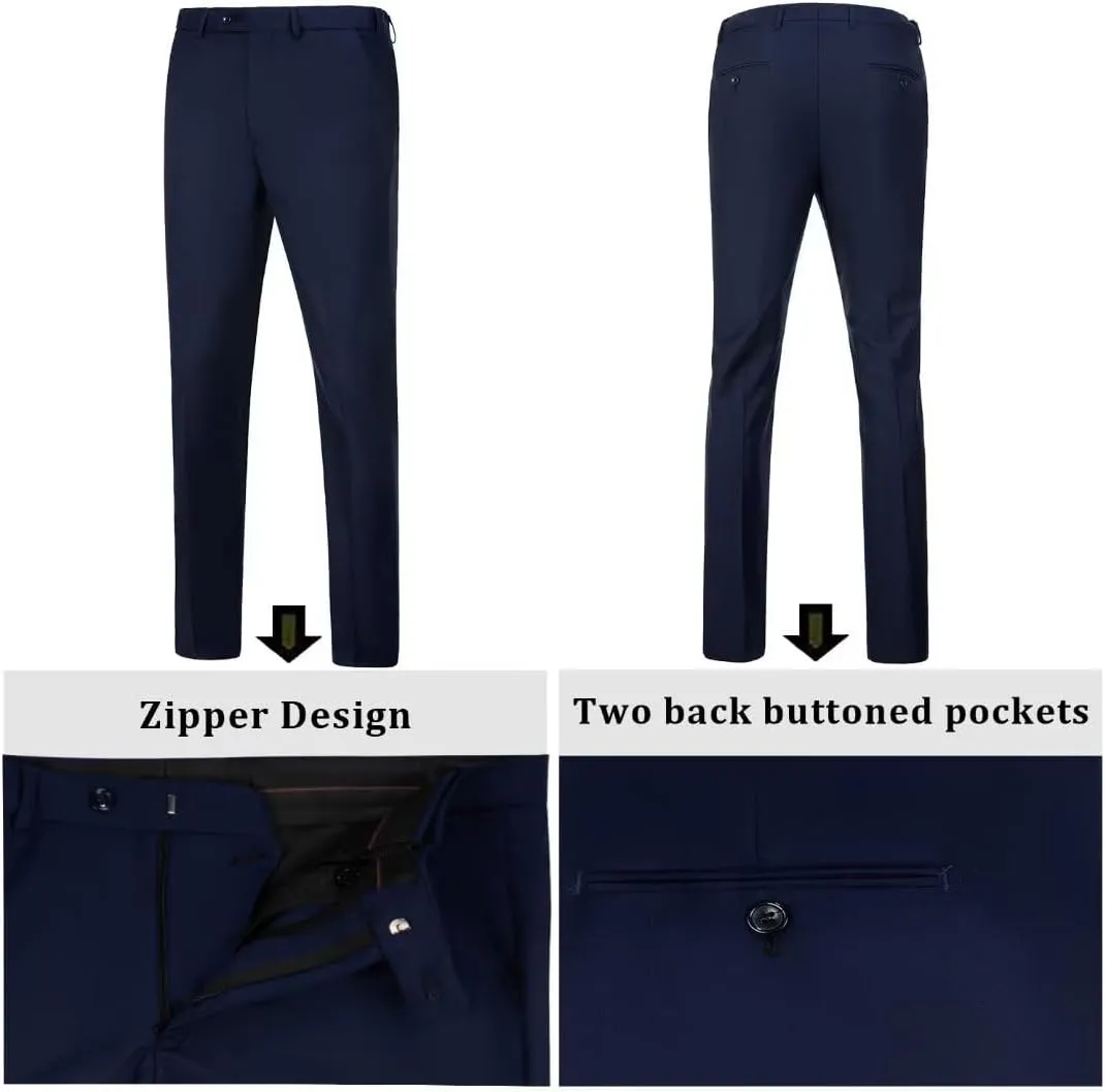Mens Suits Slim Fit Prom Homecoming Suit for Men Wedding Business Tux Outfit 2 Piece Suit Jacket Blazer ＆Pants Set