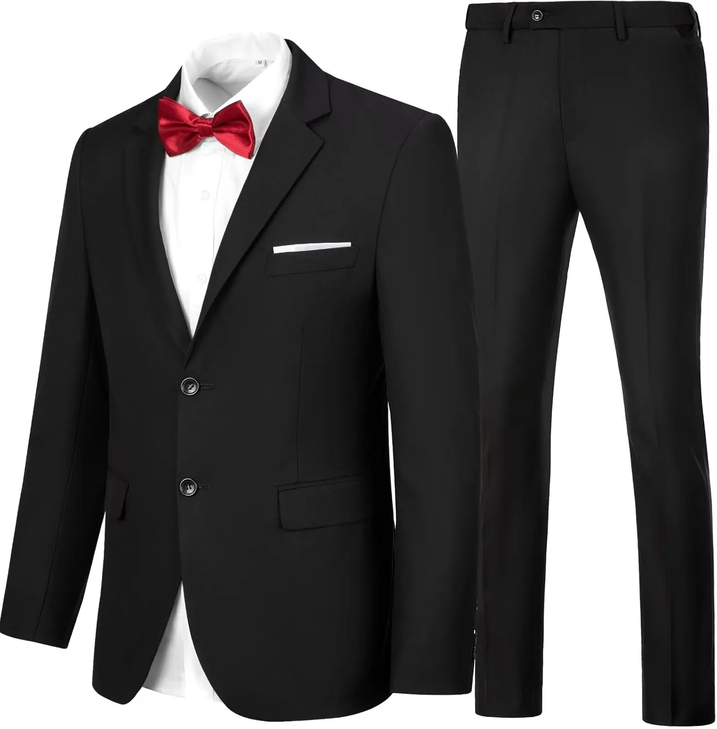 Mens Suits Slim Fit Prom Homecoming Suit for Men Wedding Business Tux Outfit 2 Piece Suit Jacket Blazer ＆Pants Set