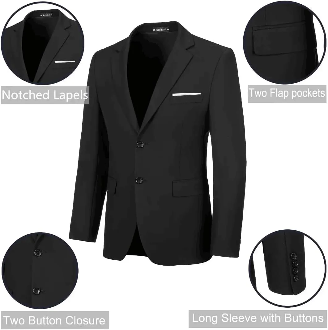 Mens Suits Slim Fit Prom Homecoming Suit for Men Wedding Business Tux Outfit 2 Piece Suit Jacket Blazer ＆Pants Set