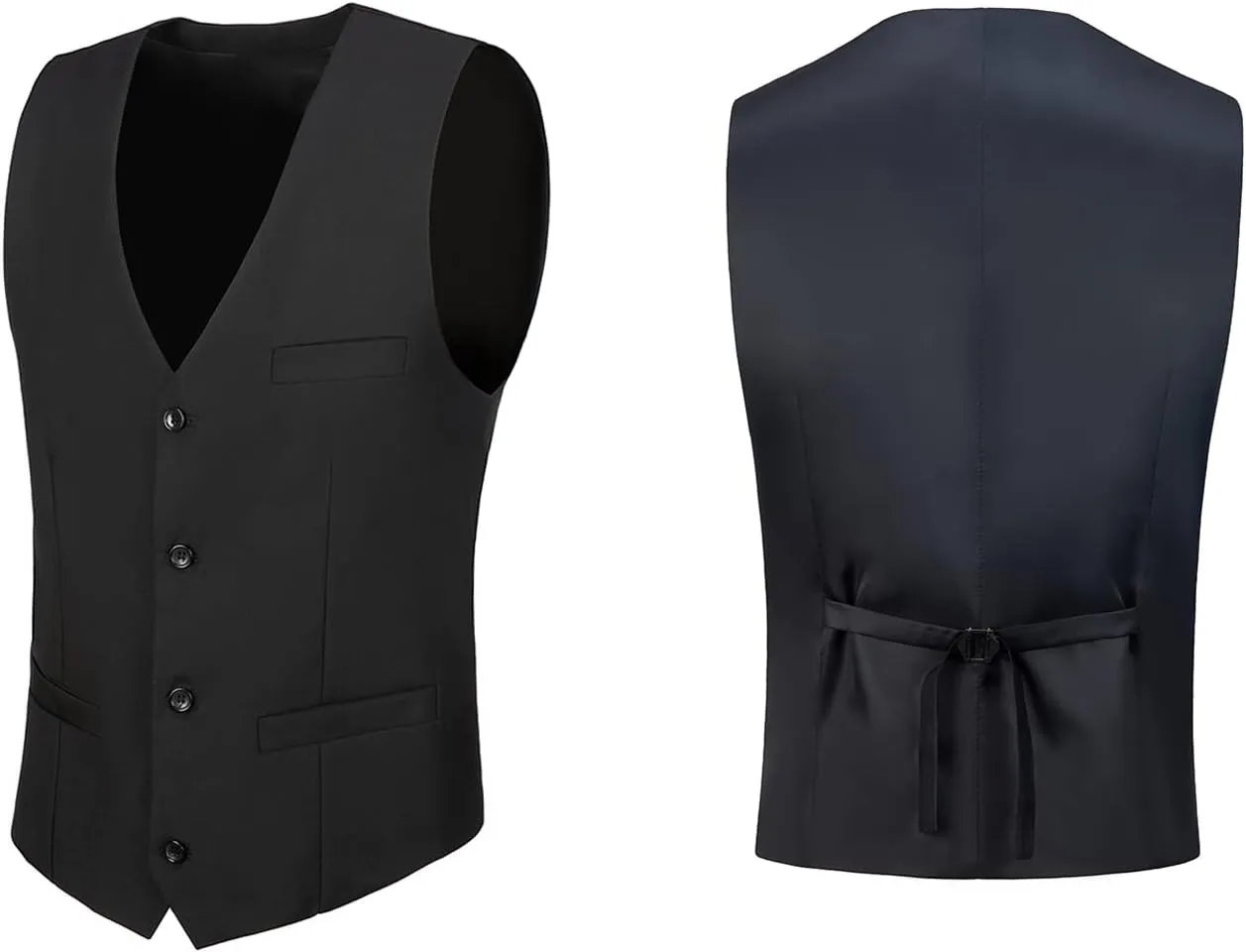 Mens Suits Vest Pants Set 2 Pieces Slim Fit Wedding Groomsmen Suit for Men Formal