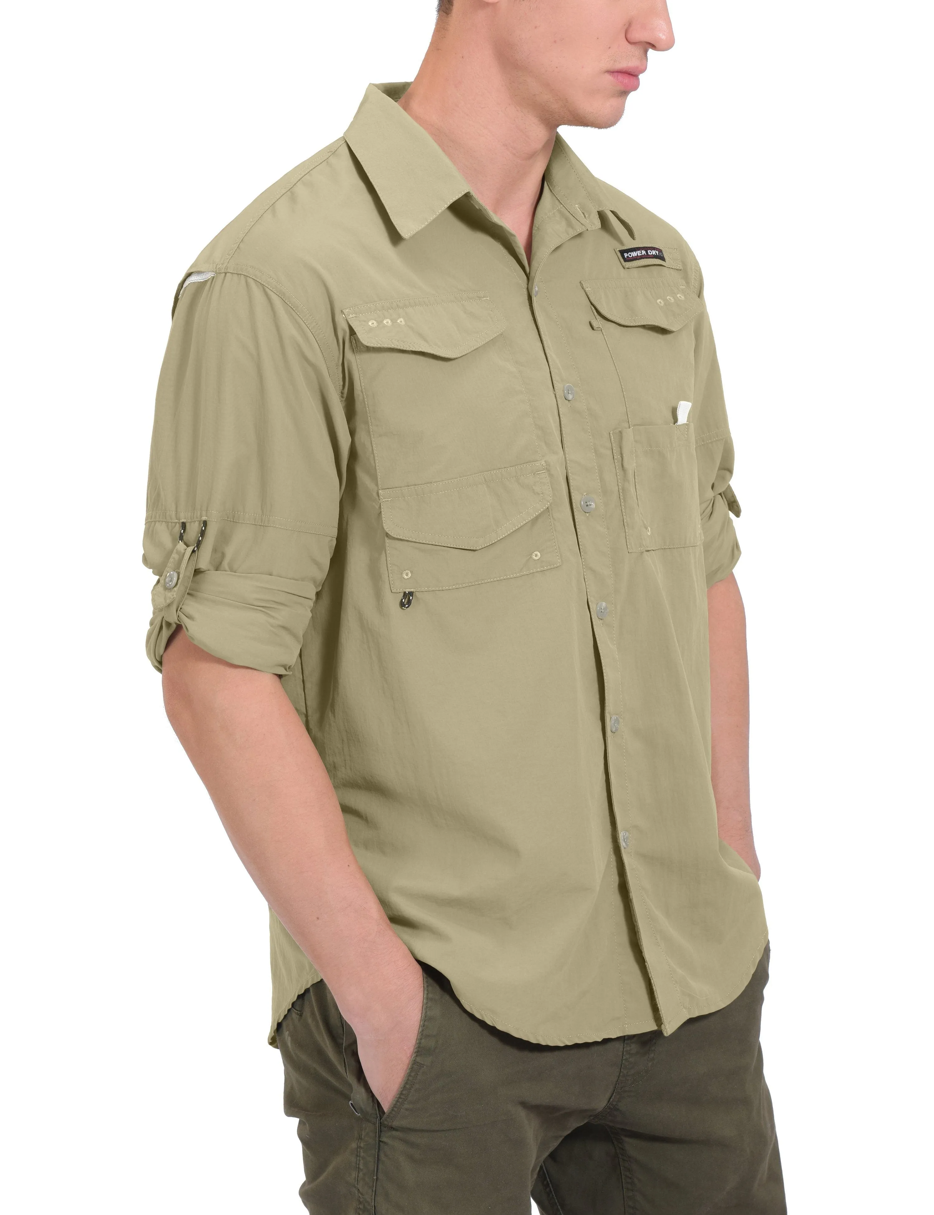 Men's UPF 50  UV Protection Mosiquito Repellent  Fishing Hiking Shirt