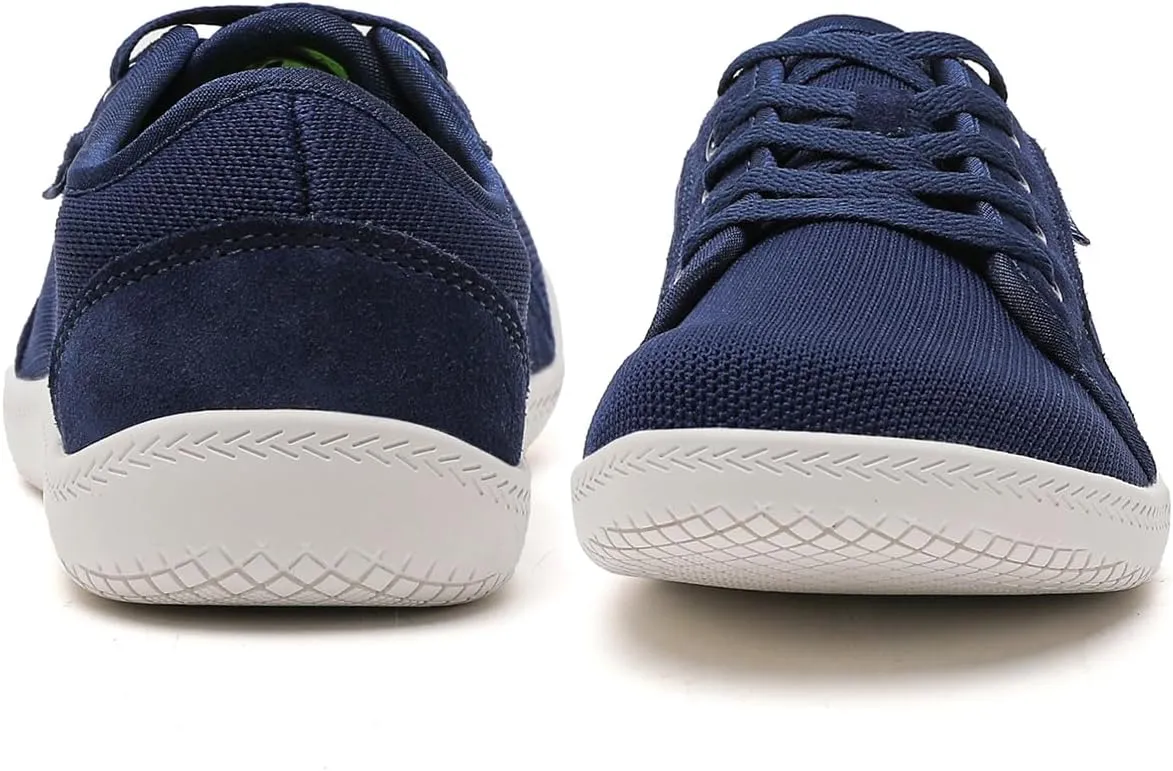 Men's Wide Slip on Barefoot Walking Shoes | Zero Drop Sole | Minimalist Footwear | Wide Toe Box (B-Blue/White,16.5)