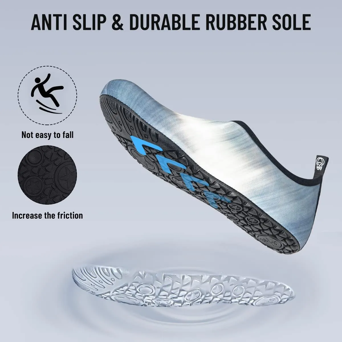 Mens Womens Water Shoes Barefoot Beach Pool Shoes Quick-Dry Aqua Yoga Socks for Surf Swim Water Sport
