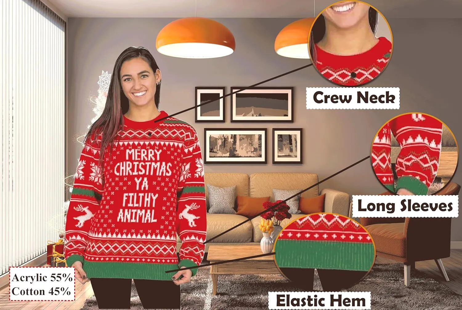 Merry Christmas Ya Filthy Animal Christmas Sweater