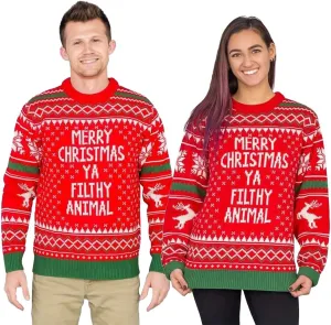 Merry Christmas Ya Filthy Animal Christmas Sweater